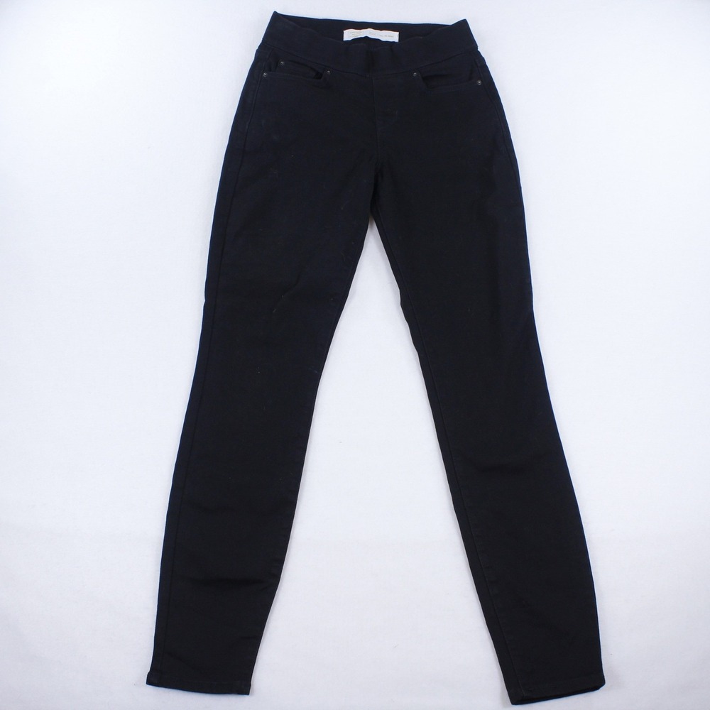 Signature by Levi Strauss Totally Shaping Pull-On Skinny Jeans Black Size 26x30